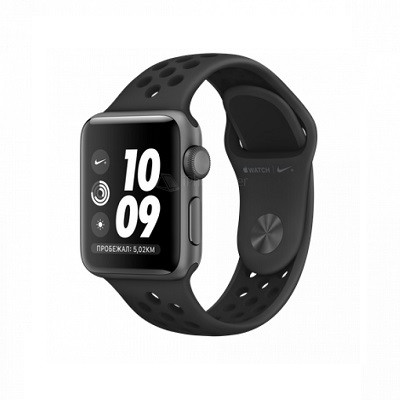Часы Apple Watch Series 3 38 мм Aluminum Case with Nike Sport Band (серый космос/антрацитовый/черный)