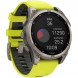 Умные часы Garmin Fenix 8, 51 мм, Solar, Sapphire Titanium with AMP Yellow/Graphite Silicone Band 010-02907-20
