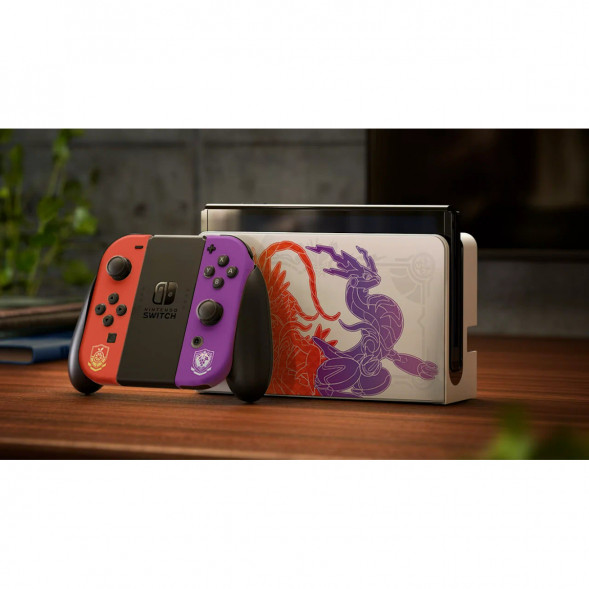 Игровая приставка Nintendo Switch OLED 64 ГБ, Pokemon Scarlet &amp;amp; Violet Edition