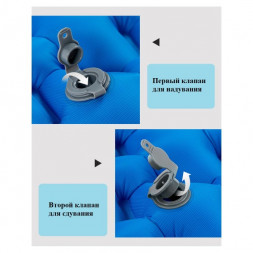 Надувной коврик туристический Naturehike FC-10, синий