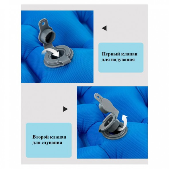 Надувной коврик туристический Naturehike FC-10, синий