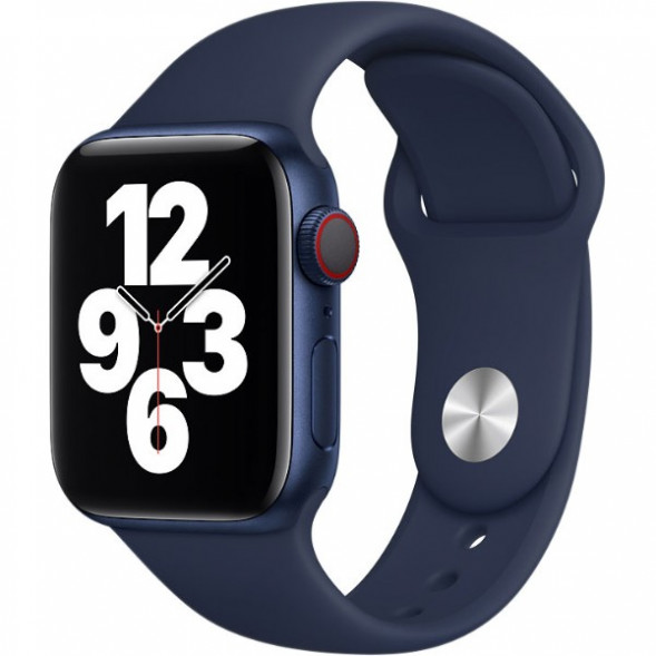 Ремешок для Apple Watch 44mm Deep Navy Sport Band (MYAX2ZM/A), тёмный ультрамарин