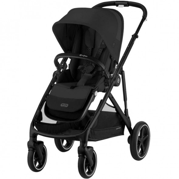 Детская коляска Cybex Gazelle S BLK Moon Black с корзиной и дождевиком