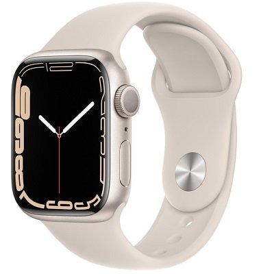 Умные часы Apple Watch Series 7 41mm Aluminium with Sport Band «сияющая звезда» MKMY3RU/A  