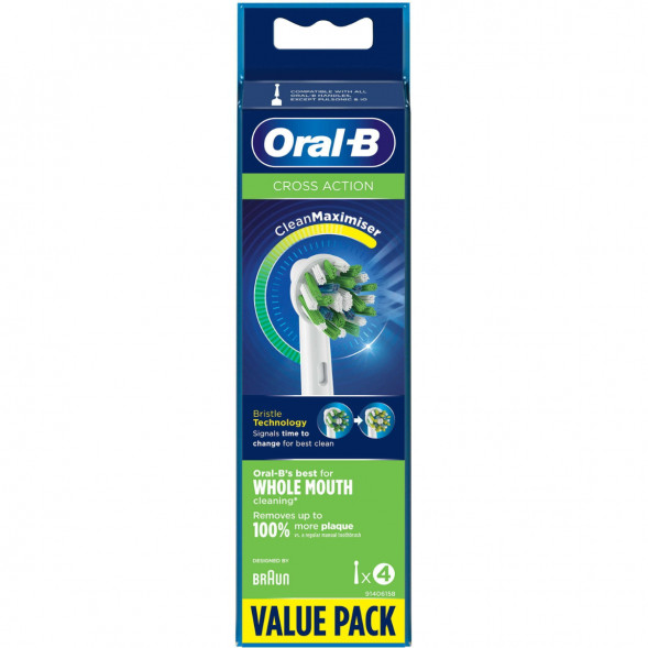 Насадки на зубные щетки Oral-B Cross Action, 4 шт.