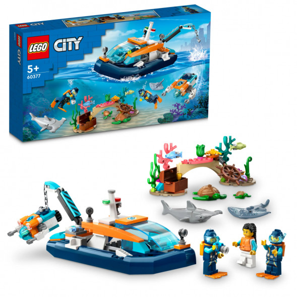 Конструктор LEGO City 60377 Исследовательская водолазная лодка