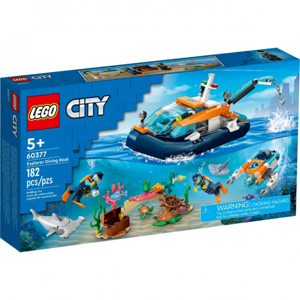 Конструктор LEGO City 60377 Исследовательская водолазная лодка
