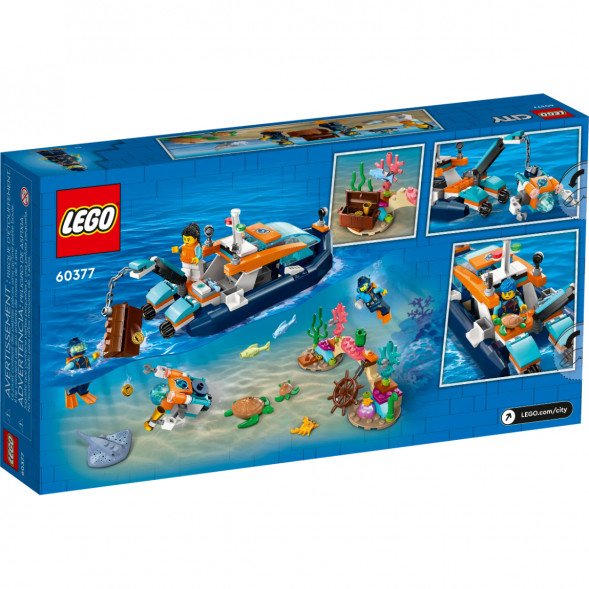 Конструктор LEGO City 60377 Исследовательская водолазная лодка
