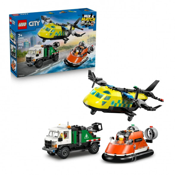 Конструктор LEGO City 60505 Самолет, сервисный грузовик и судно на воздушной подушке в Чите