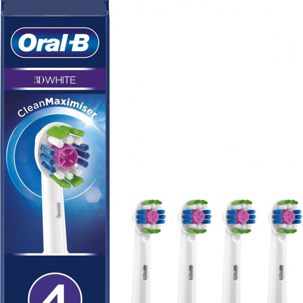 Насадки на зубные щетки Oral-B 3D White, 4 шт.