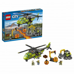 Конструктор LEGO City Volcano Explorers 60123 Грузовой вертолёт исследователей вулканов