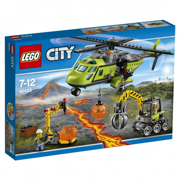 Конструктор LEGO City Volcano Explorers 60123 Грузовой вертолёт исследователей вулканов