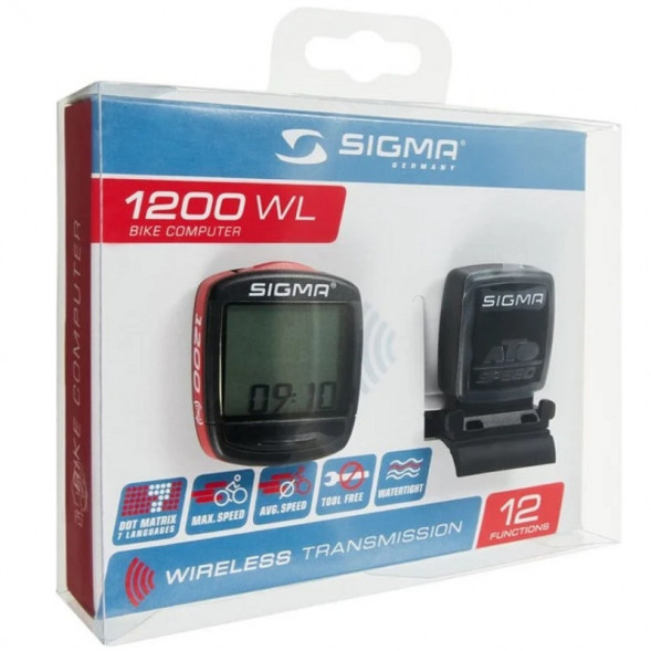 Велокомпьютер беспроводной 12 функций Sigma BC 1200 WL