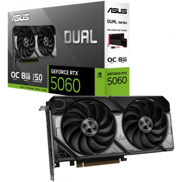 Видеокарта ASUS GeForce RTX 5060 Dual OC 8Gb (DUAL-RTX5060-O8G)