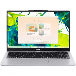Ноутбук Aser Aspire Lite 15 AL15-53P-56PA (15.6", IPS, Intel Core 5 120U, 10 ядер, 16 ГБ DDR4, 512 ГБ SSD, Intel Graphics, без ОС), серебристый