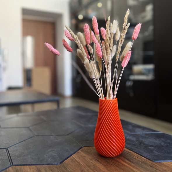 Ваза для сухоцветов HatRom Spiral, оранжевый