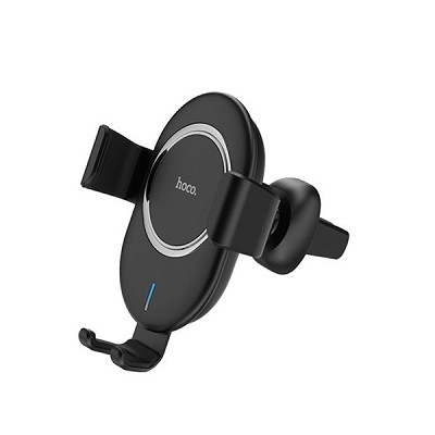 Держатель в автомобиль HOCO CW17 Sage In-Car с беспроводной зарядкой в воздуховод (черный)