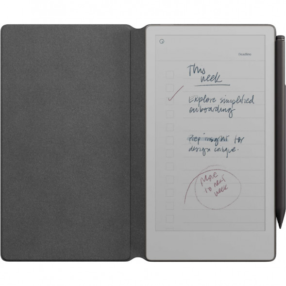 Графический планшет reMarkable Paper Pro Move + Стилус MarkerPlus + Чехол BookFolio Premium Leather, Black
