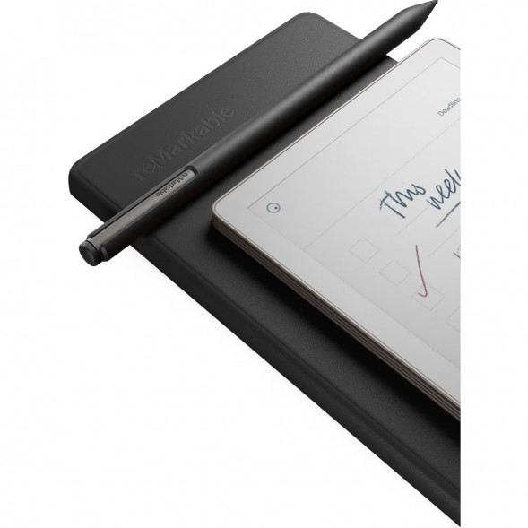 Графический планшет reMarkable Paper Pro Move + Стилус MarkerPlus + Чехол BookFolio Premium Leather, Black