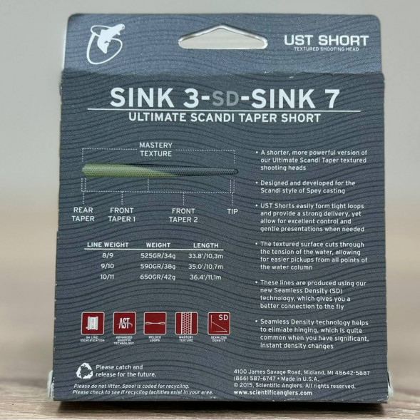 Рыболовная леска Scientific Anglers UST Short St-11/12-S3/S7 Sink 3-CD-Sink 7 132312 в Саратове