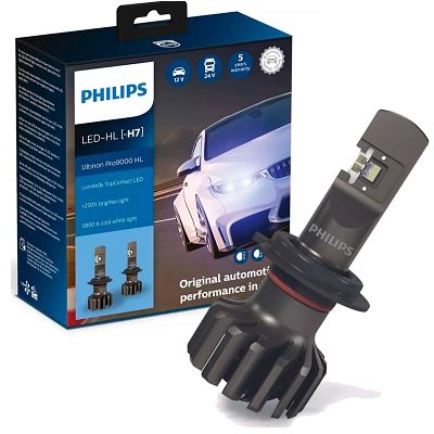 Светодиодные автомобильные лампы Philips H7 Ultinon Pro9000 HL LED 5800K (2 шт.) 11972U90CWX2