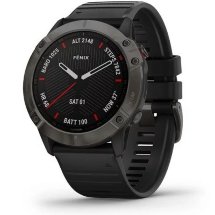 Умные часы Garmin Fenix 6X Sapphire DLC Wi-Fi NFC, серый/черный